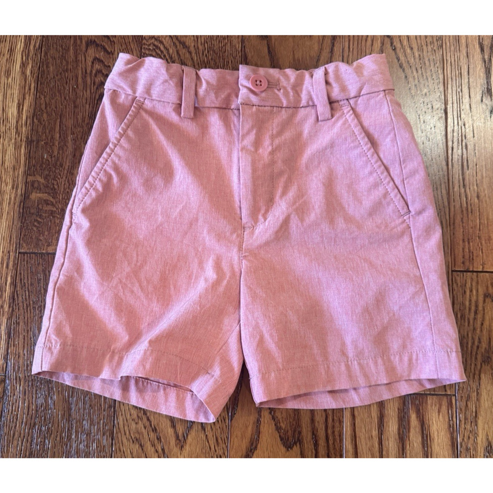 Vineyard Vines Performance Shorts Toddler Boys 3T Salmon Faux Button Elastic